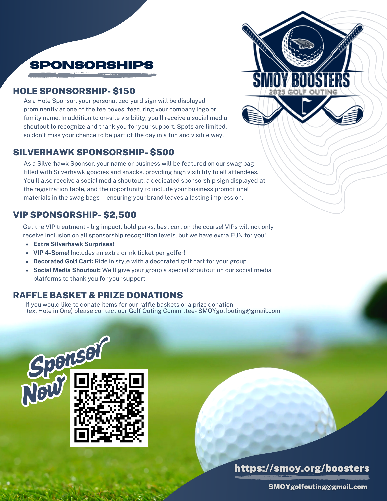2025 Golf Outing Sponsorships