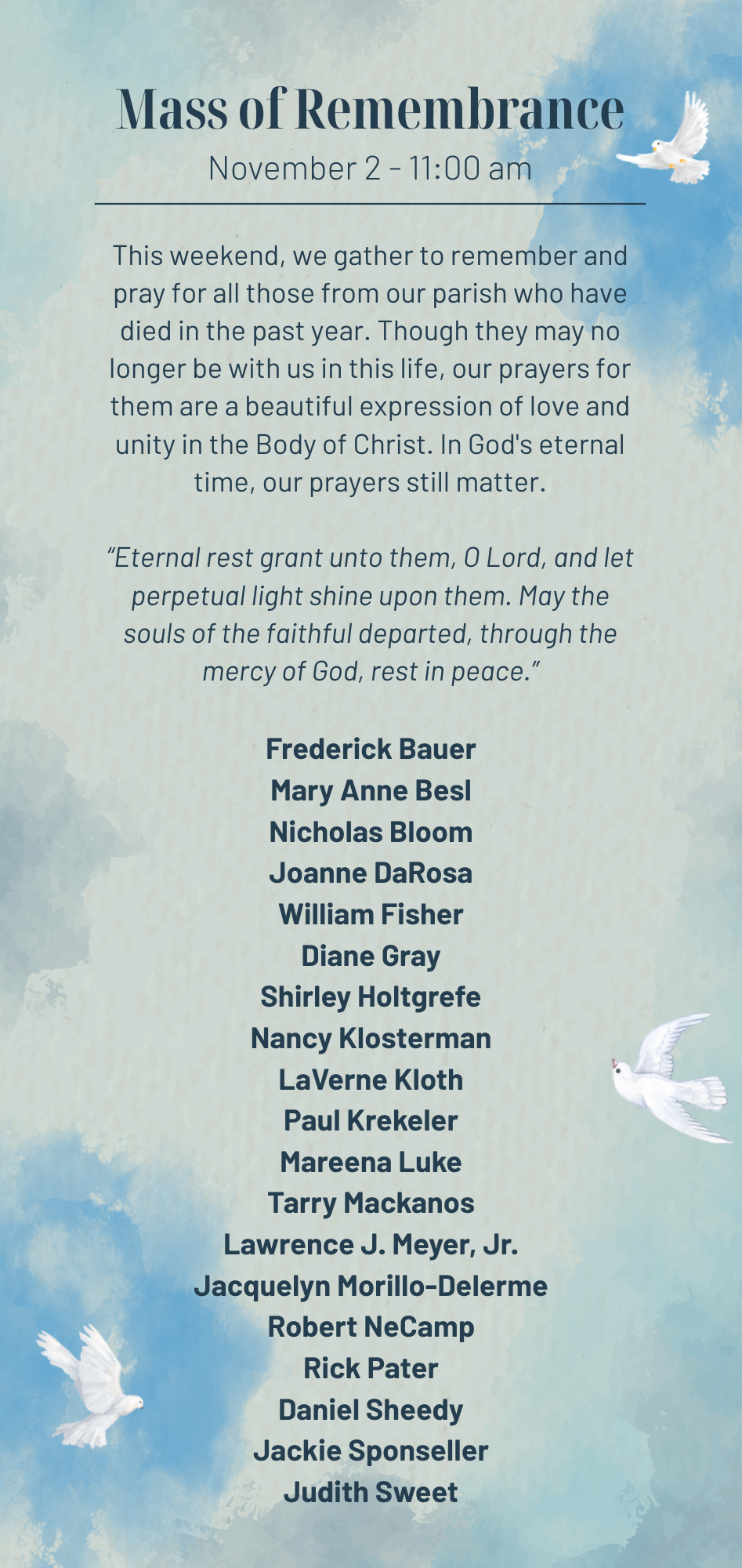 Mass Of Remembrance 4.5 X 9 In 4.5 X 9.5 In